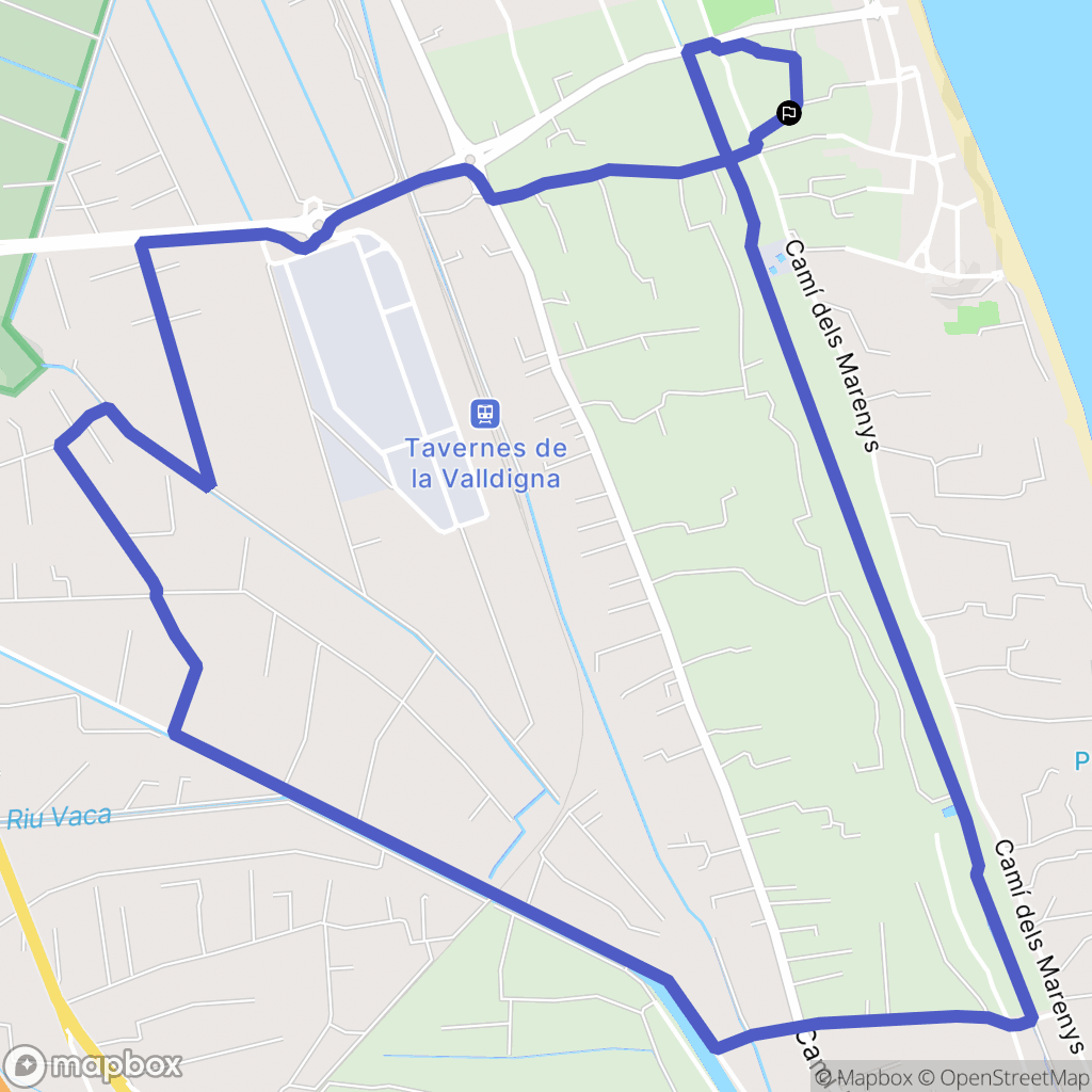 Tavernes de la Valldigna : carte du parcours de randonnée - Spain