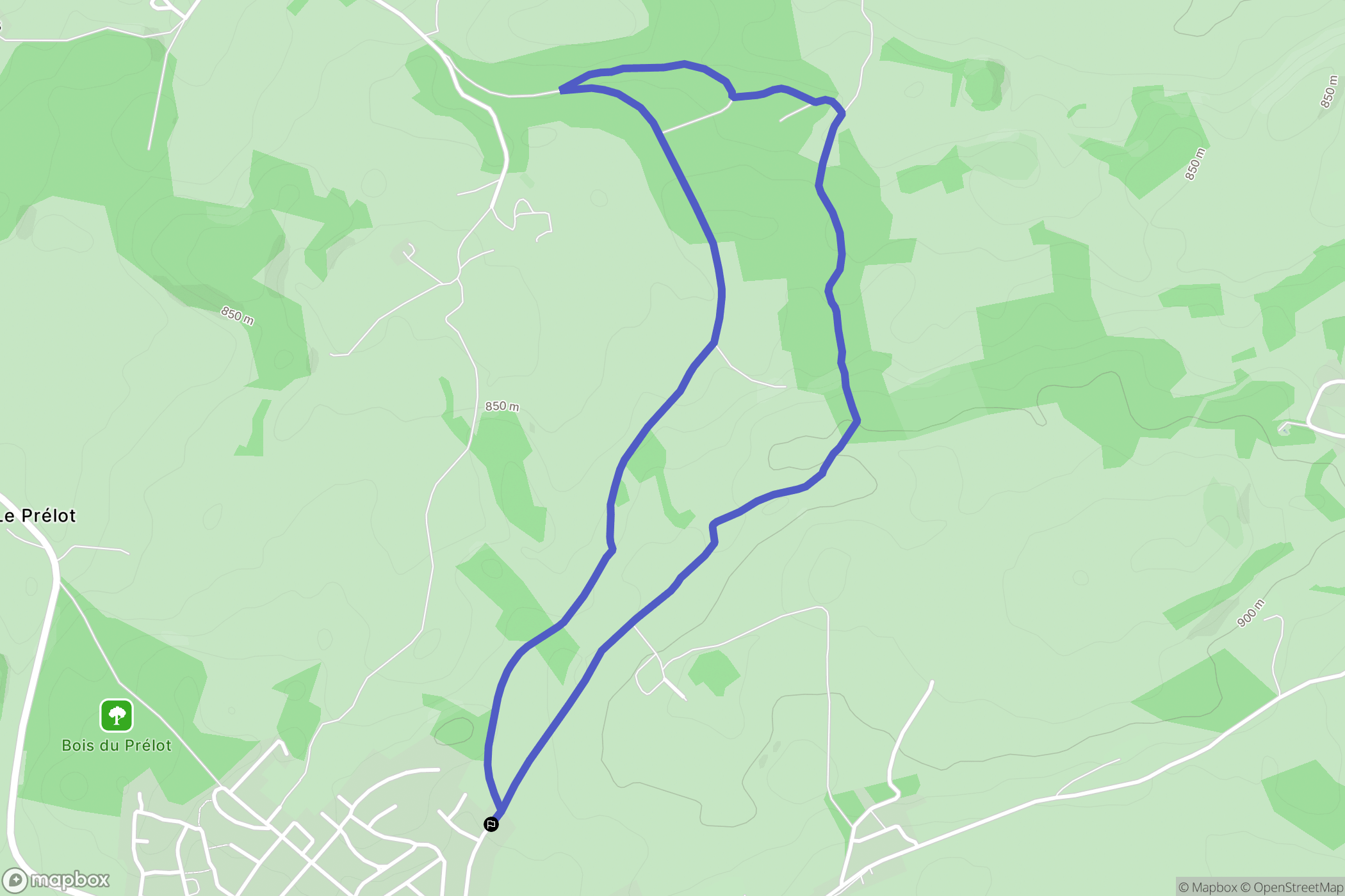 Charquemont : carte du parcours de randonnée - France