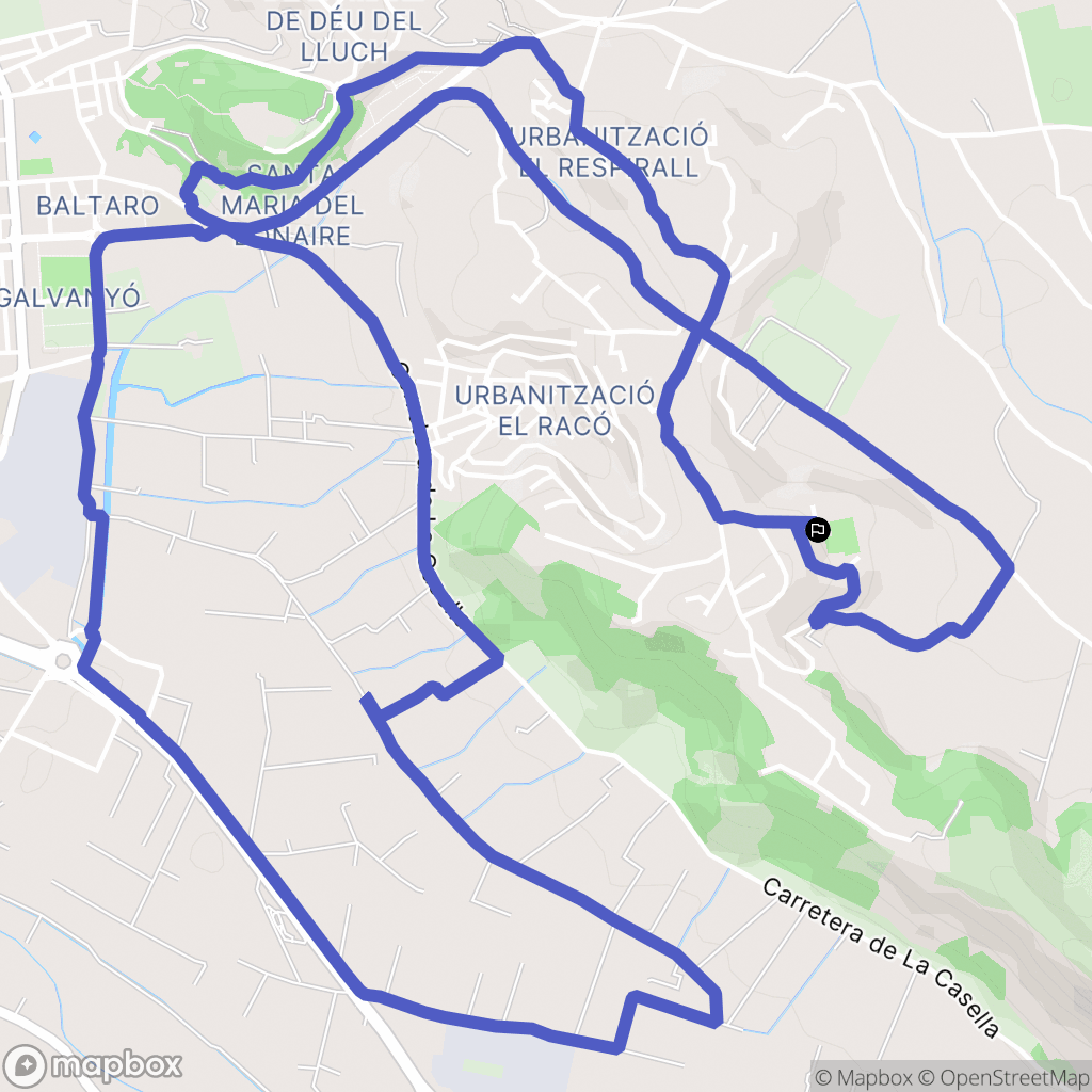 Alzira : carte du parcours de randonnée - Spain