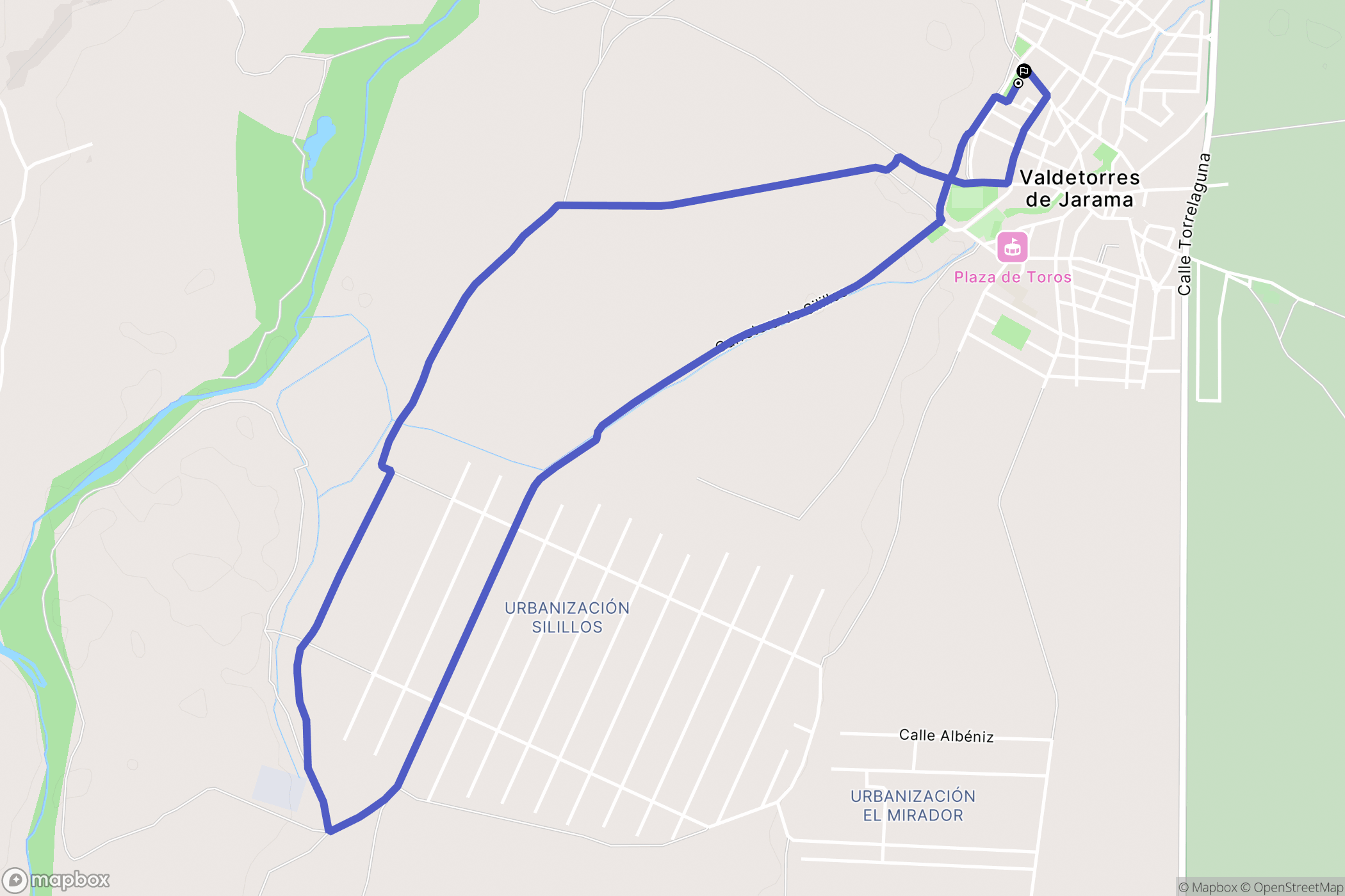 Valdetorres de Jarama : carte du parcours de randonnée - Spain