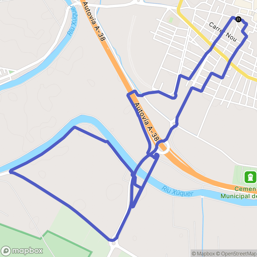 Sueca : carte du parcours de randonnée - Spain