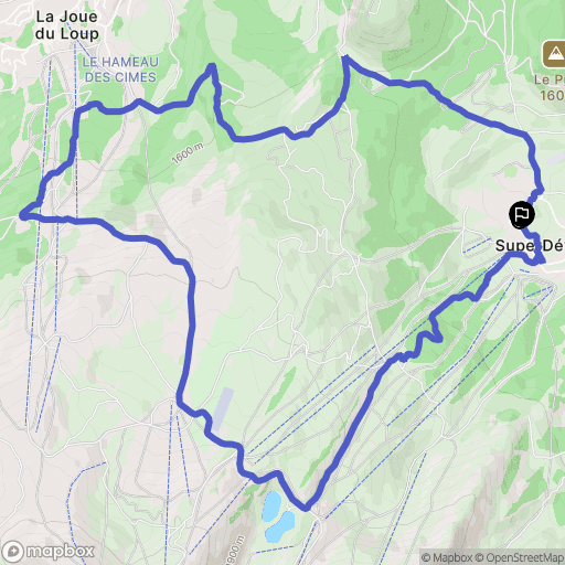 Dévoluy : carte du parcours de randonnée - France