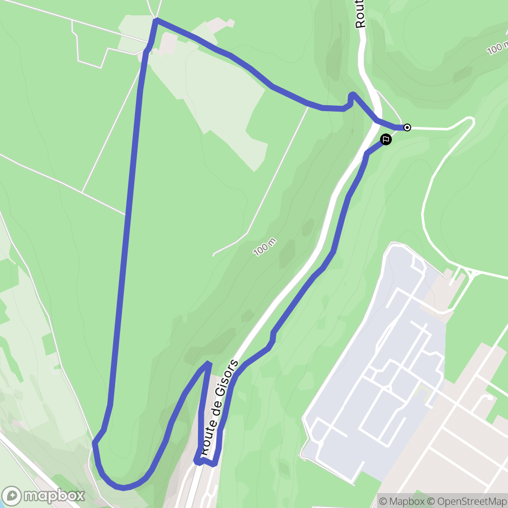 Tilly : carte du parcours de randonnée - France