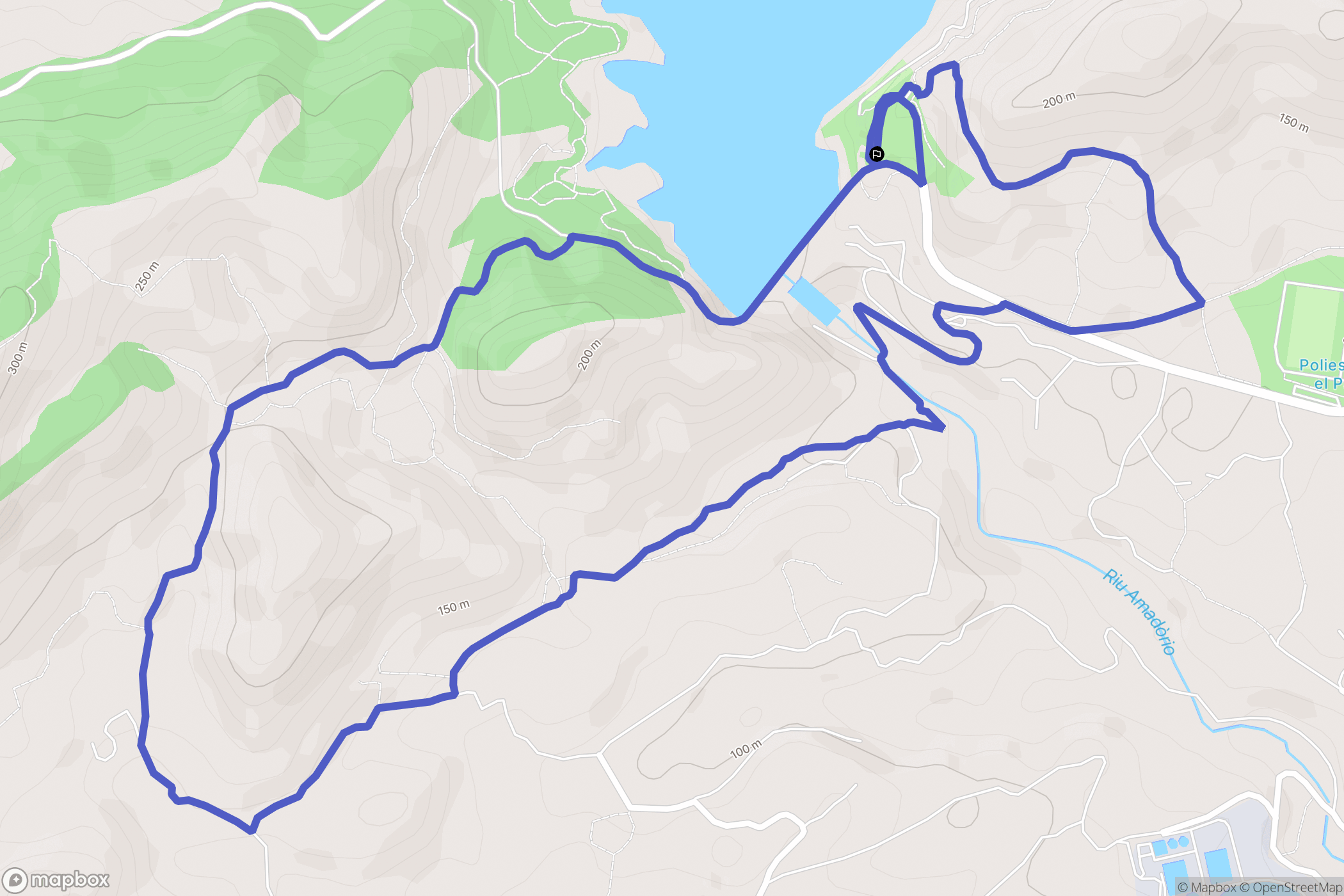 : carte du parcours de randonnée - Spain