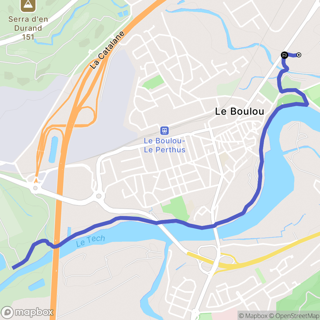 Le Boulou : carte du parcours de randonnée - France