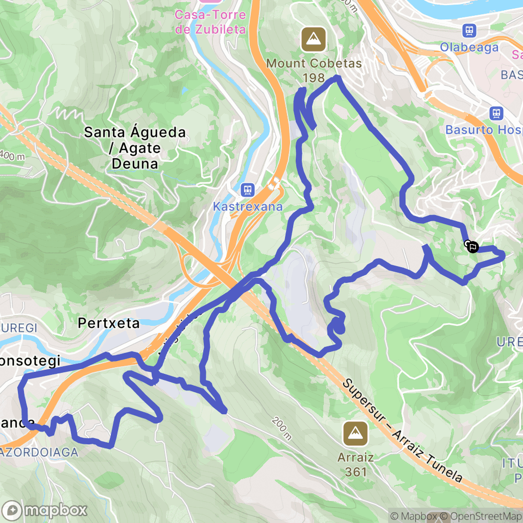  : carte du parcours de randonnée - Spain