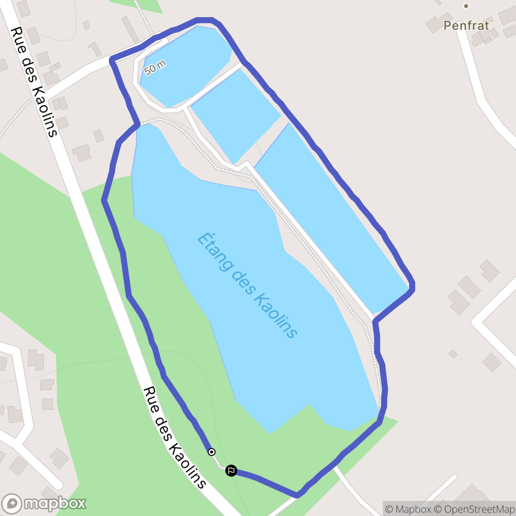 Riec-sur-Bélon : carte du parcours de randonnée - France