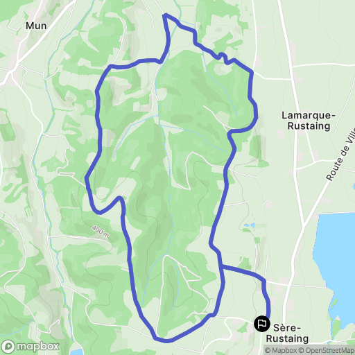 Sère-Rustaing : carte du parcours de randonnée - France