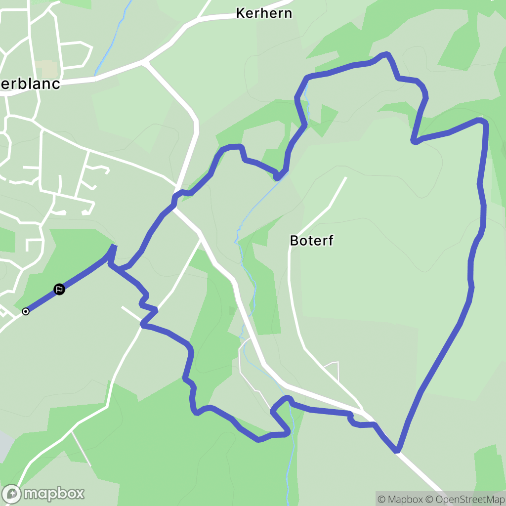 Monterblanc : carte du parcours de randonnée - France