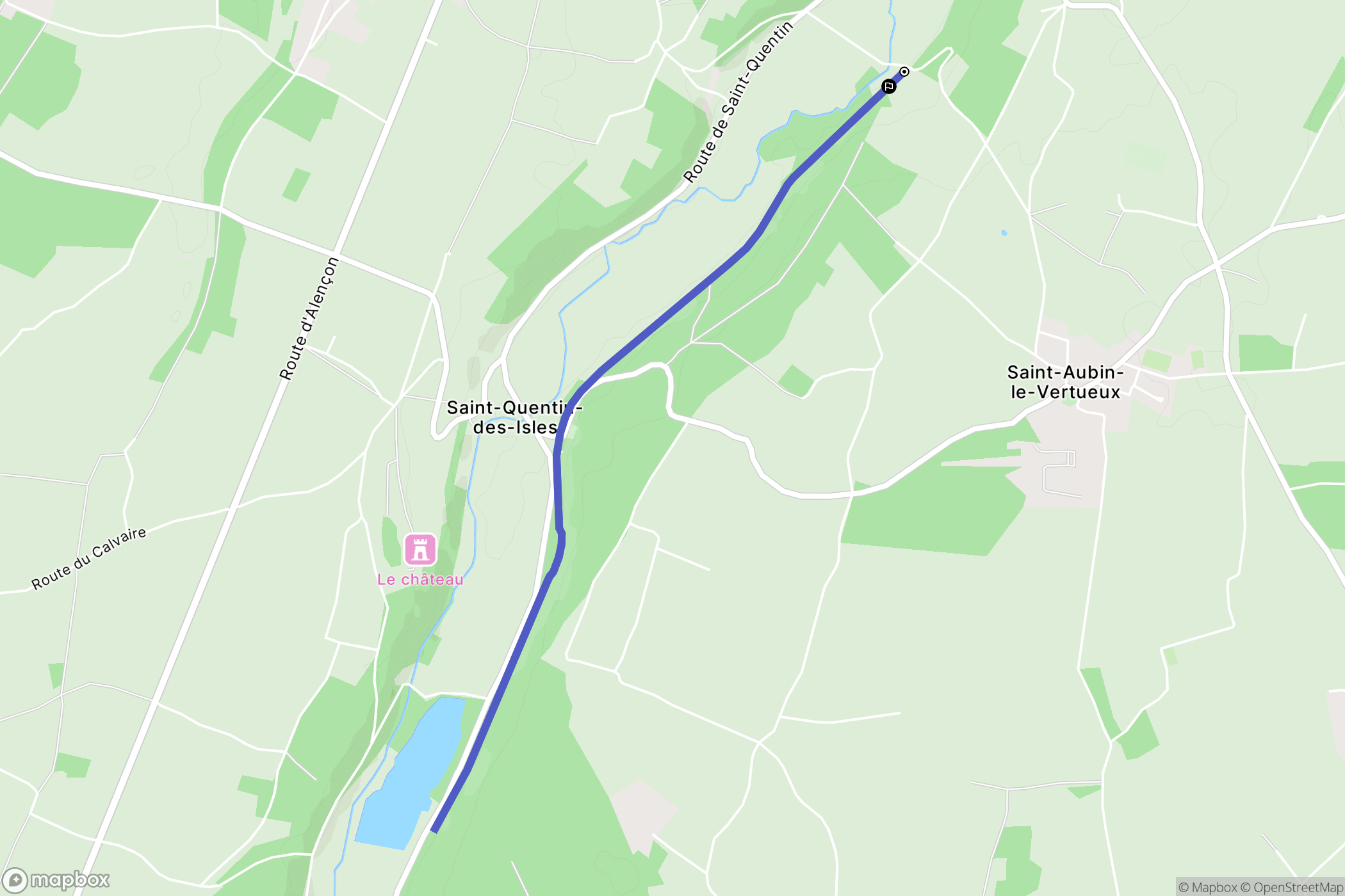 Treis-Sants-en-Ouche : carte du parcours de randonnée - France