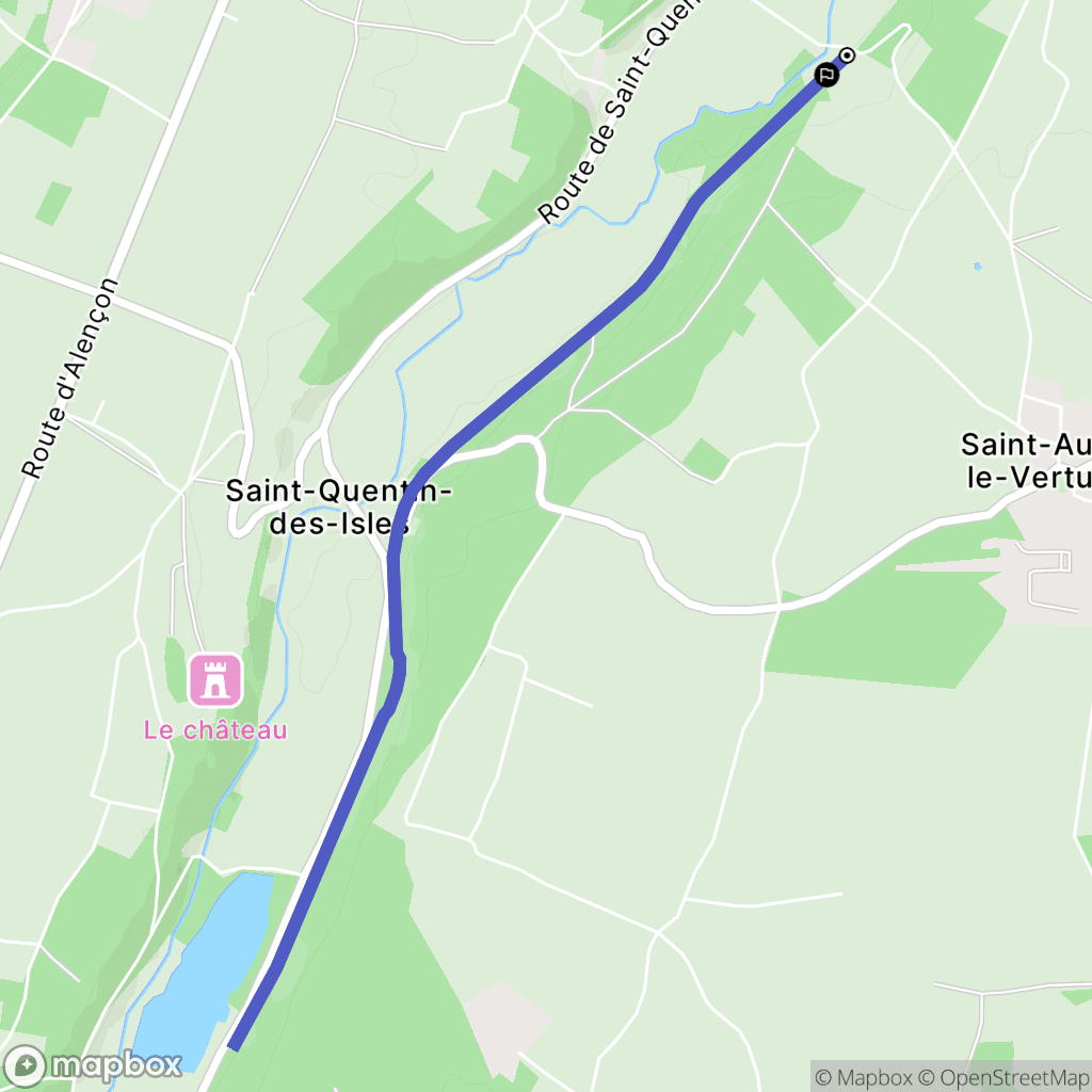 Treis-Sants-en-Ouche : carte du parcours de randonnée - France