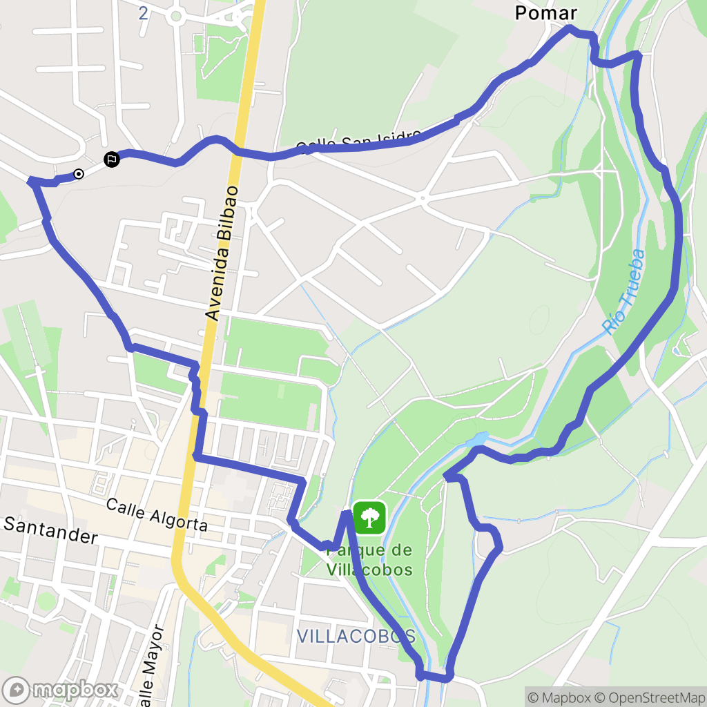 Medina de Pomar : carte du parcours de randonnée - Spain