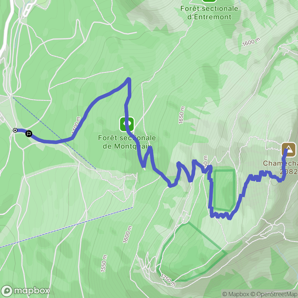 Sarcenas : carte du parcours de randonnée - France