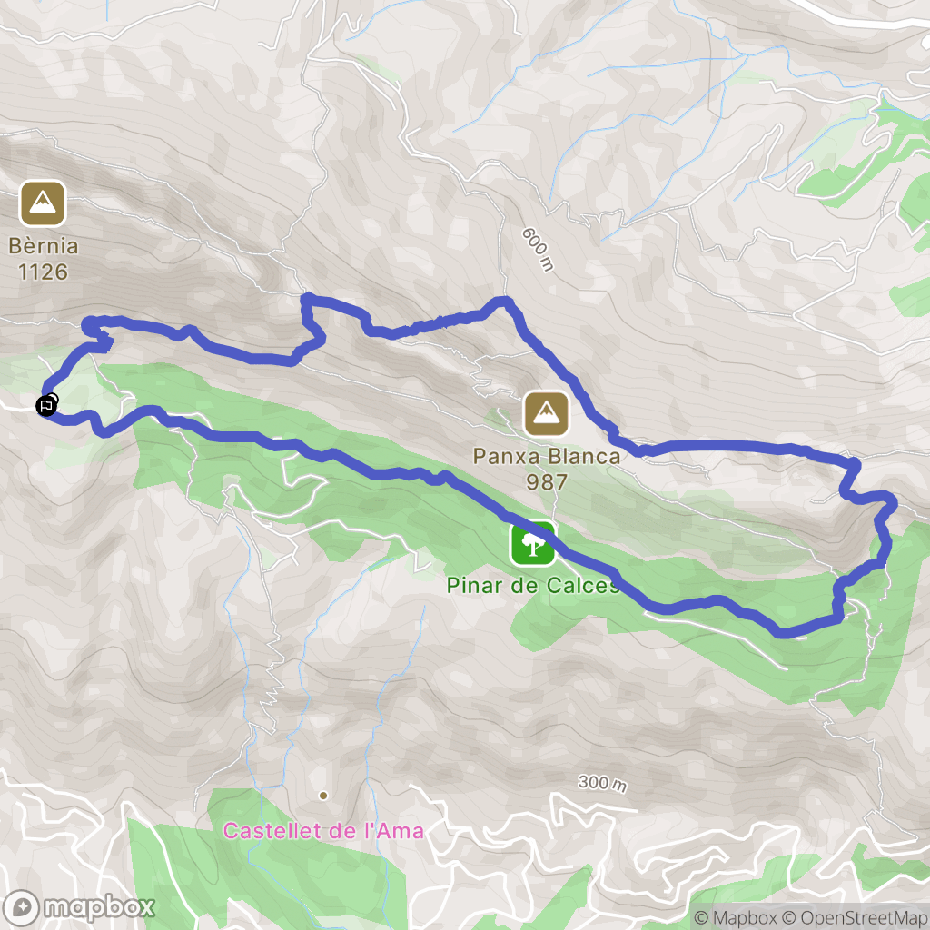 Alhama Springs : carte du parcours de randonnée - Spain