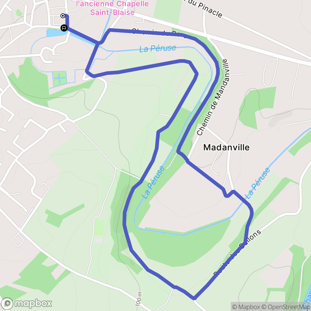 Ruffec : carte du parcours de randonnée - France