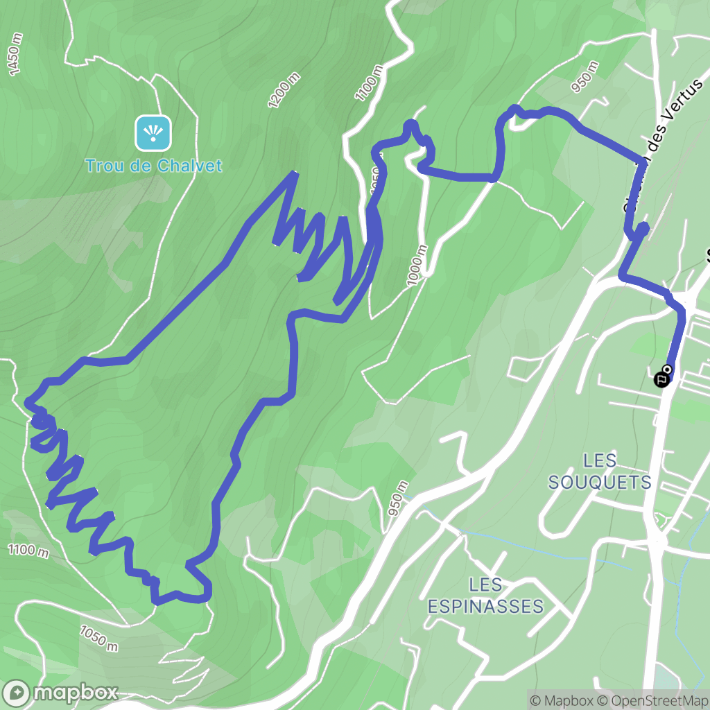 Saint-André-les-Alpes : carte du parcours de randonnée - France