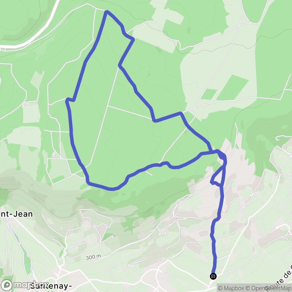 Santenay : carte du parcours de randonnée - France
