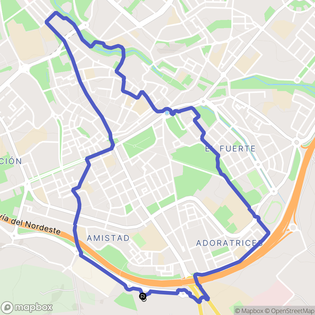 Guadalajara : carte du parcours de randonnée - Spain