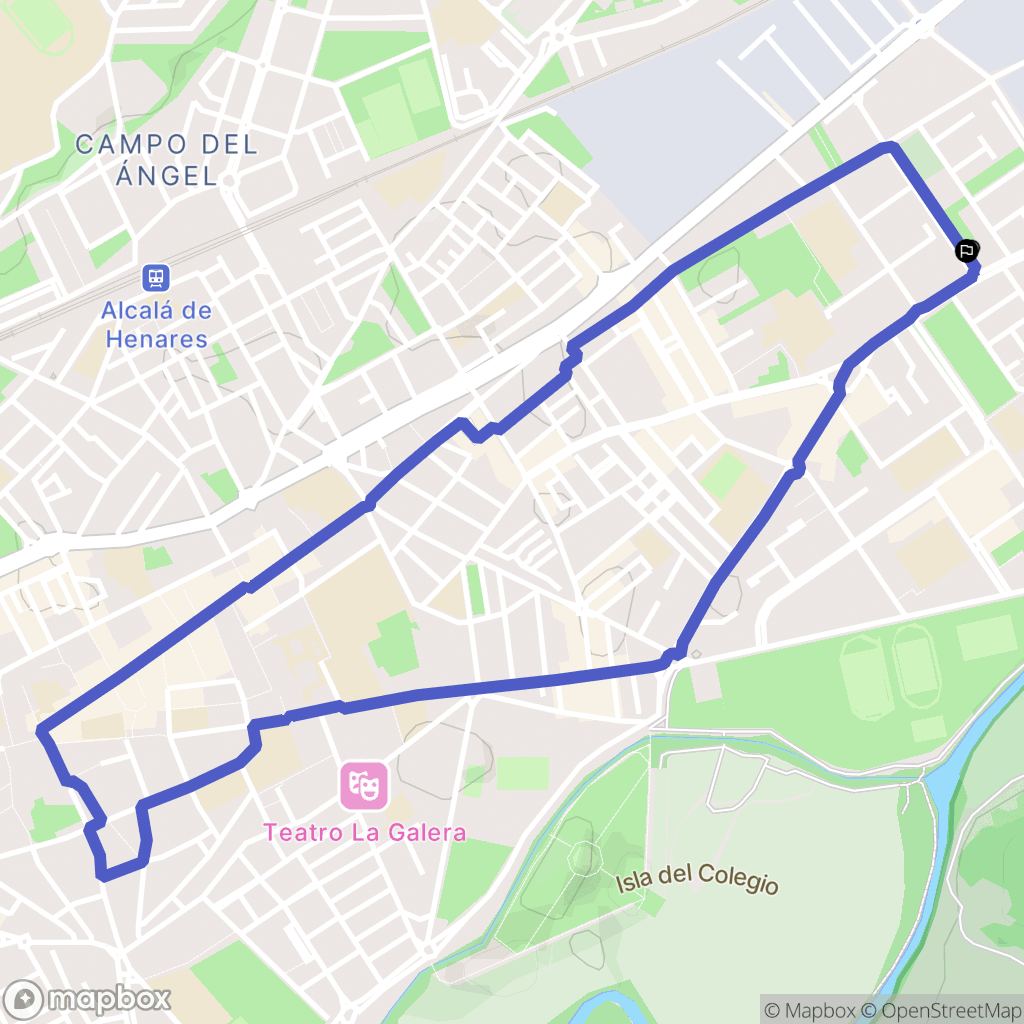 Alcalá de Henares : carte du parcours de randonnée - Spain