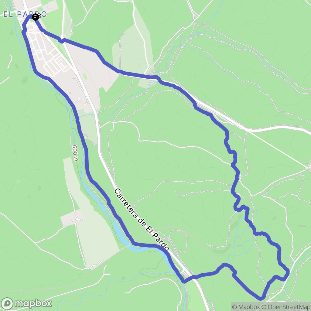 Madrid : carte du parcours de randonnée - Spain