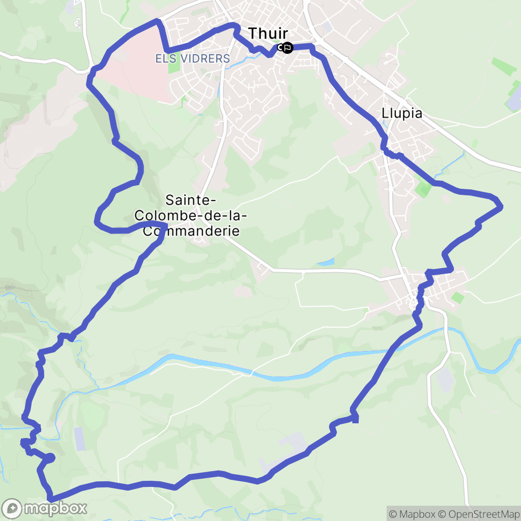 Thuir : carte du parcours de randonnée - France
