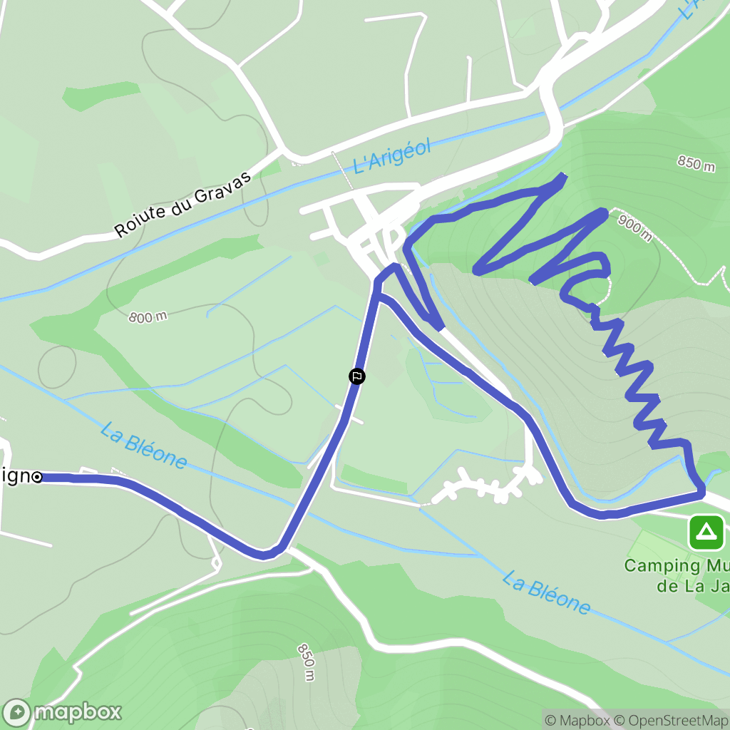 La Javie : carte du parcours de randonnée - France