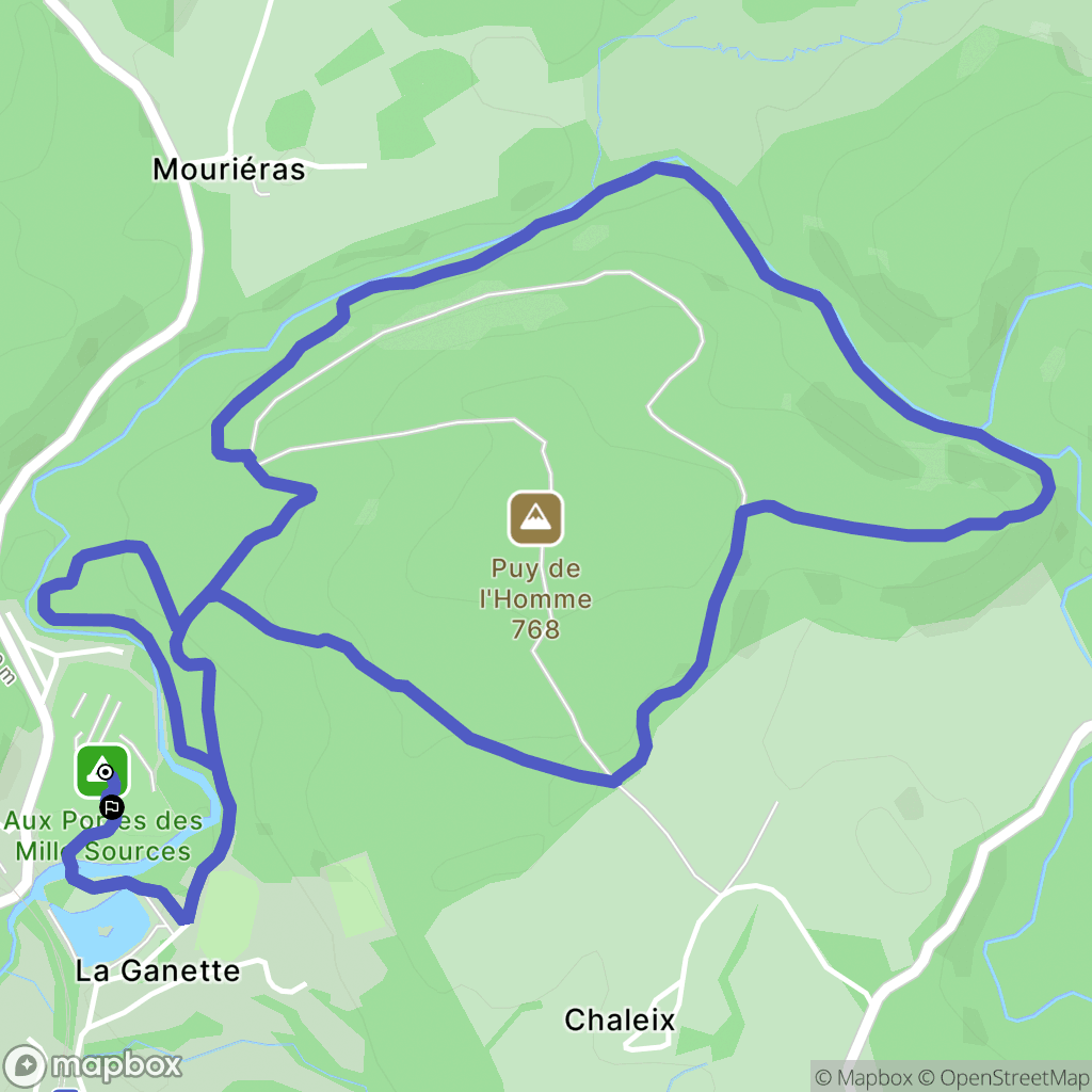 Bugeat : carte du parcours de randonnée - France