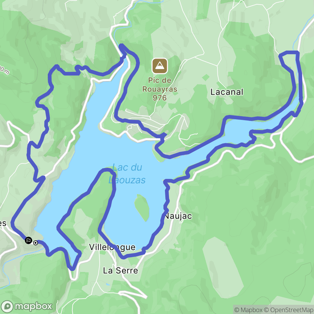 Nages : carte du parcours de randonnée - France