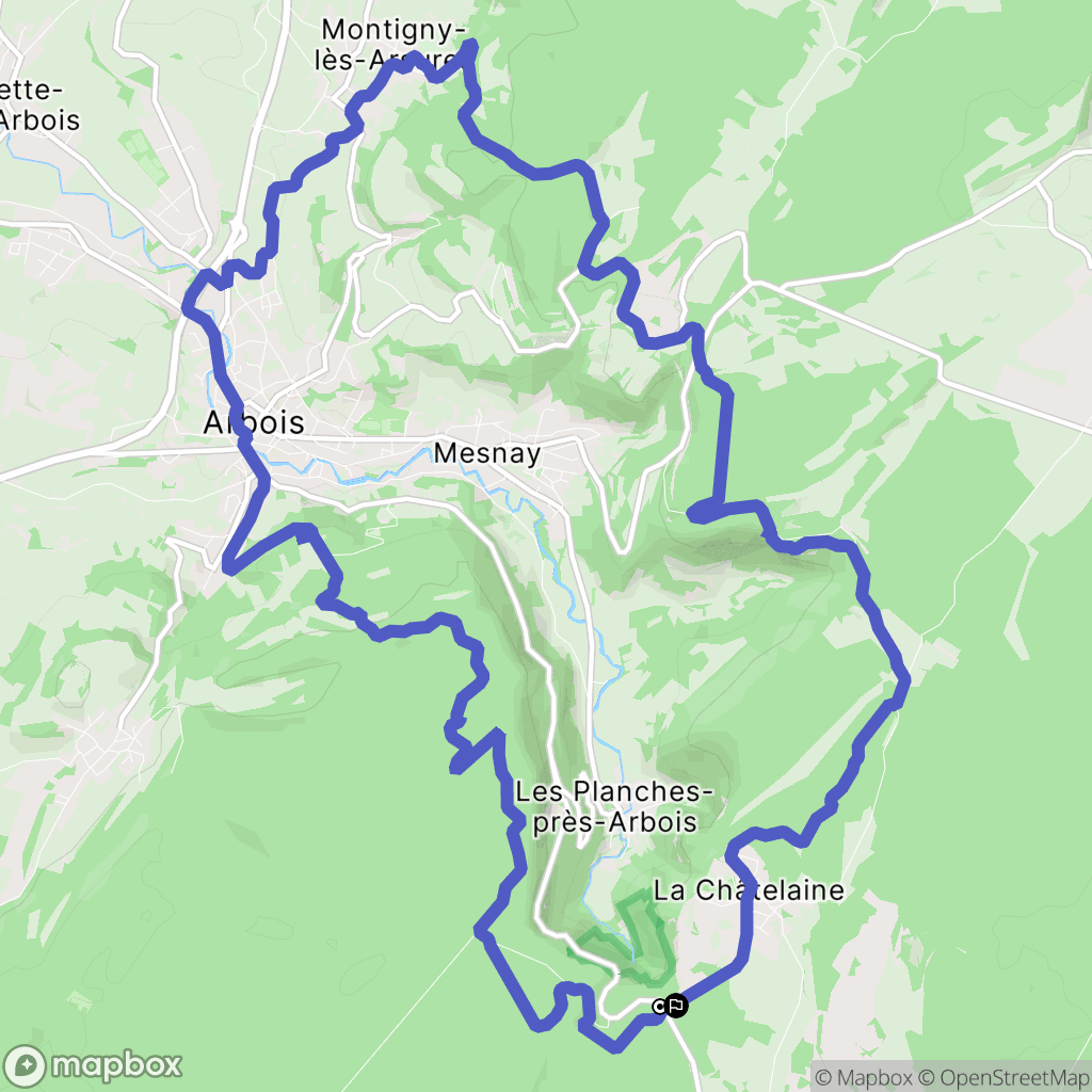 La Châtelaine : carte du parcours de randonnée - France