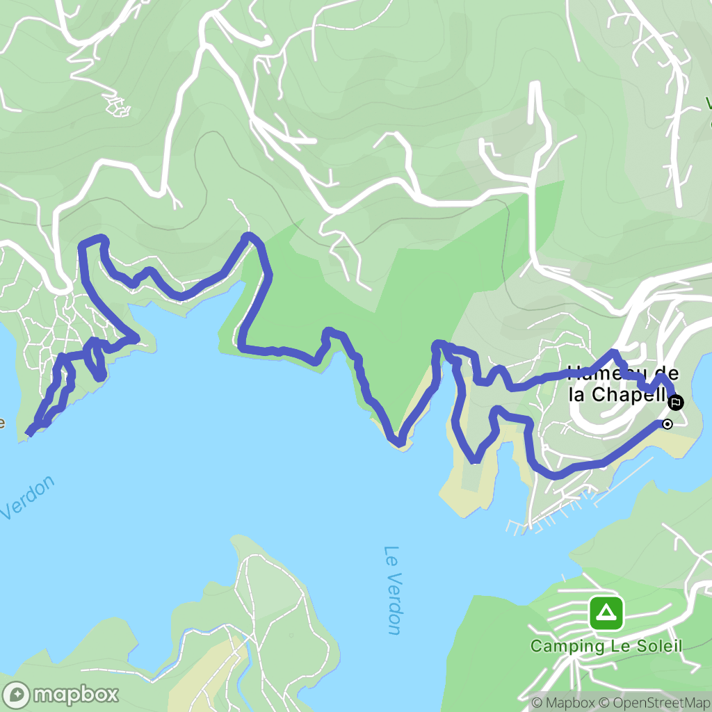 Esparron-de-Verdon : carte du parcours de randonnée - France