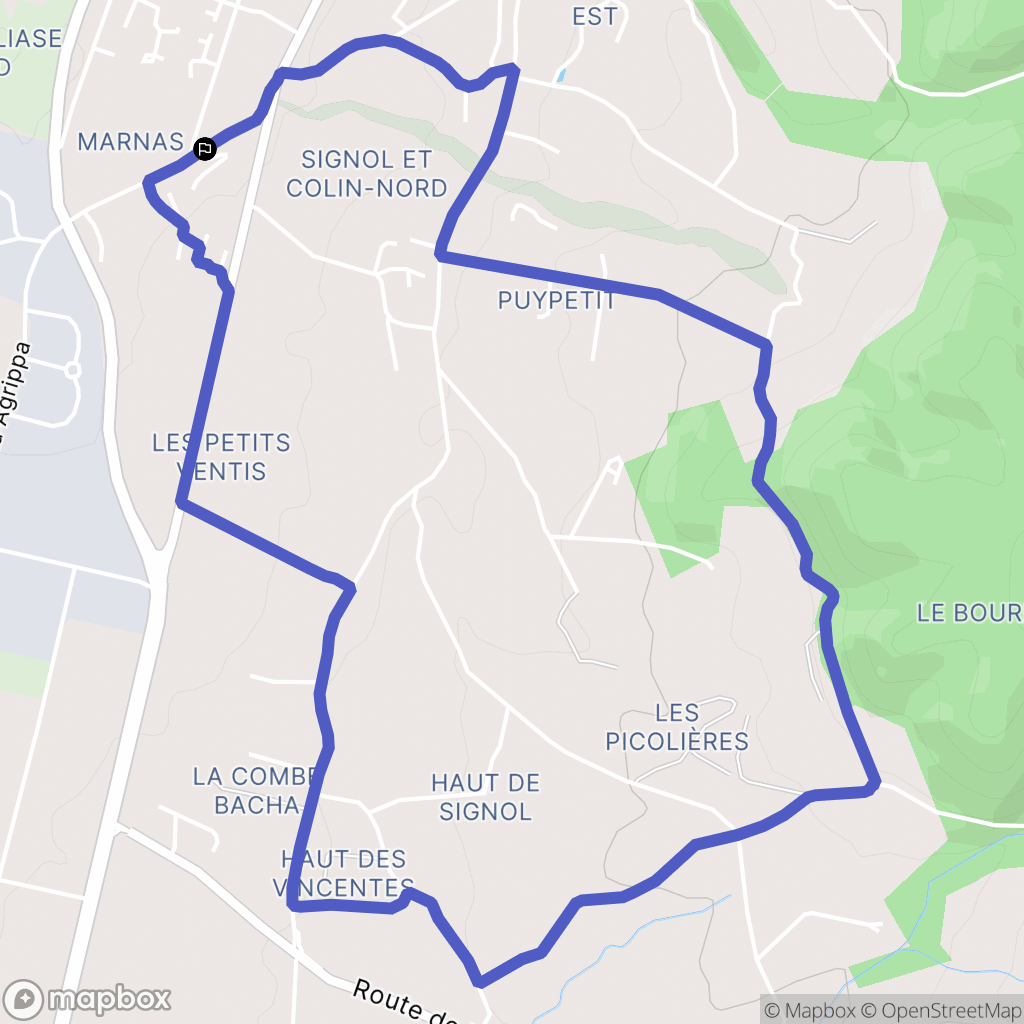 Loriol-sur-Drôme : carte du parcours de randonnée - France