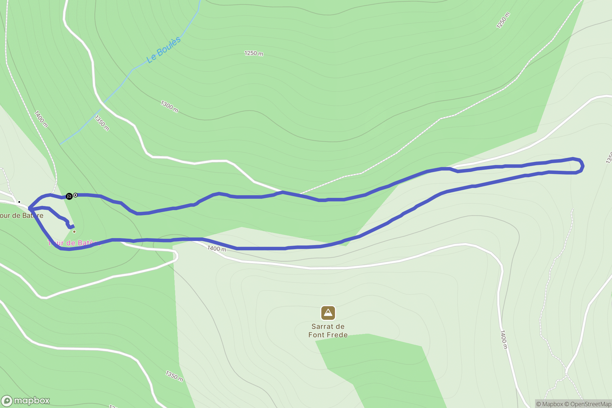 Corsavy : carte du parcours de randonnée - France