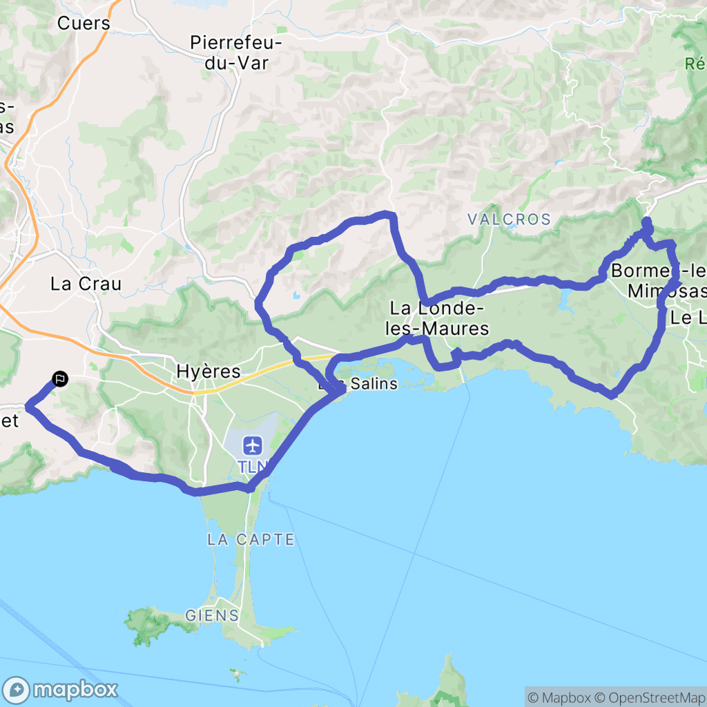 La Crau : carte du parcours de randonnée - France