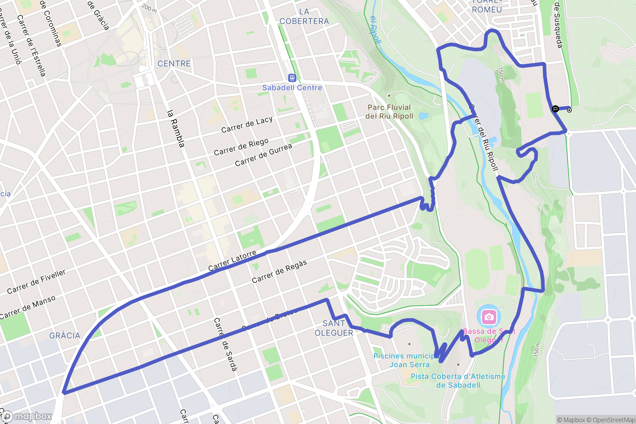 Torre-romeu : carte du parcours de randonnée - Spain