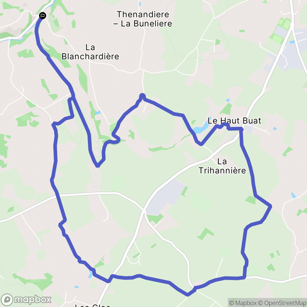 Athis-Val de Rouvre : carte du parcours de randonnée - France