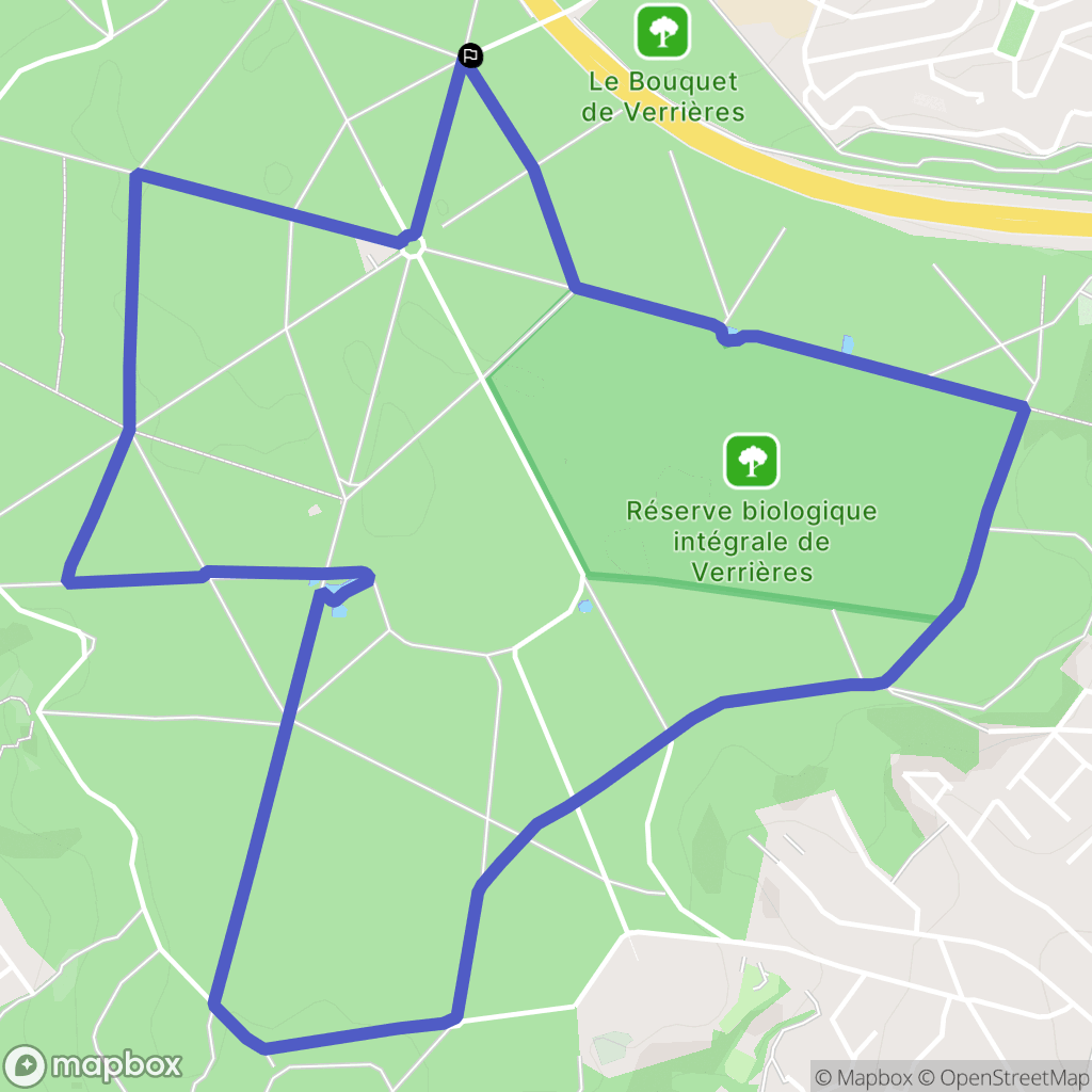 Châtenay-Malabry : carte du parcours de randonnée - France