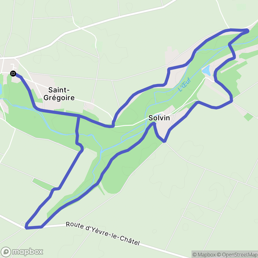Bondaroy : carte du parcours de randonnée - France