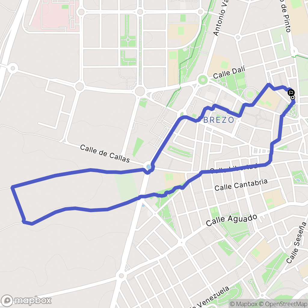 Valdemoro : carte du parcours de randonnée - Spain