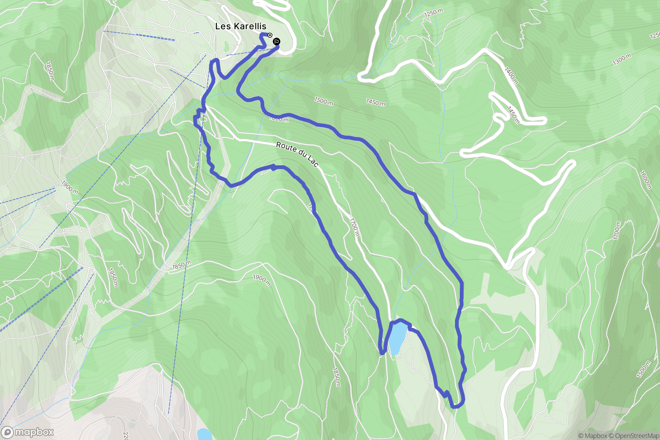 Montricher-Albanne : carte du parcours de randonnée - France
