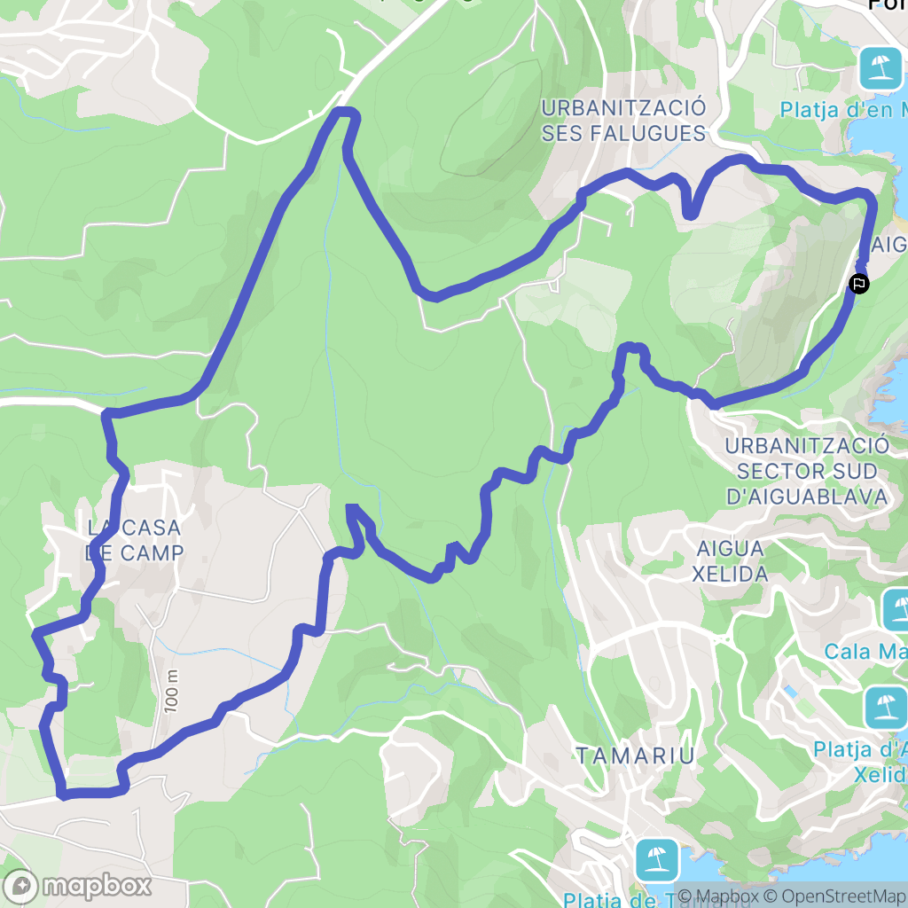 Fornells : carte du parcours de randonnée - Spain