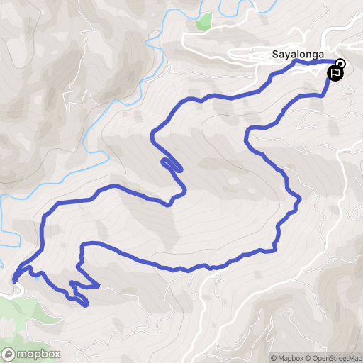 Sayalonga : carte du parcours de randonnée - Spain