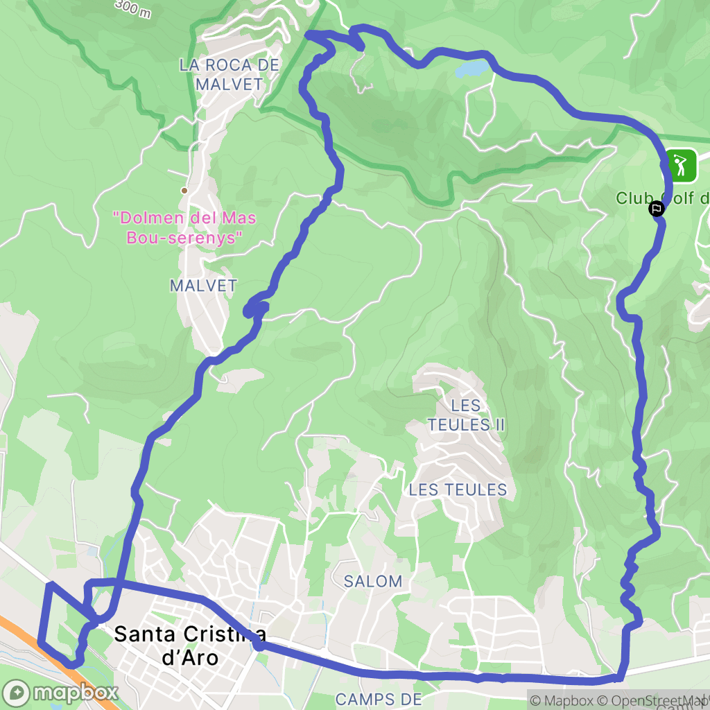 Conjunt de Castell d'Aro : carte du parcours de randonnée - Spain