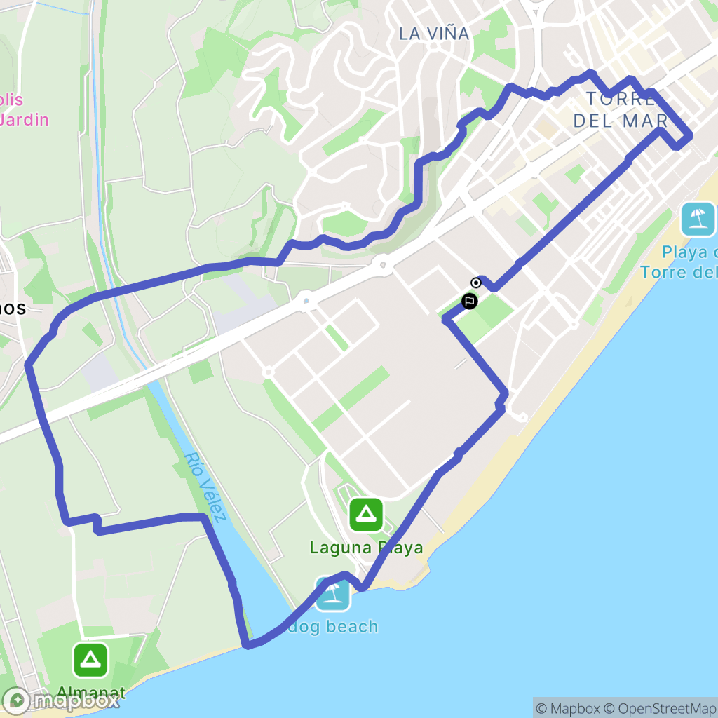 Torre del Mar : carte du parcours de randonnée - Spain