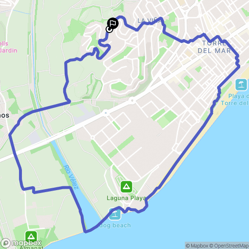 Torre del Mar : carte du parcours de randonnée - Spain