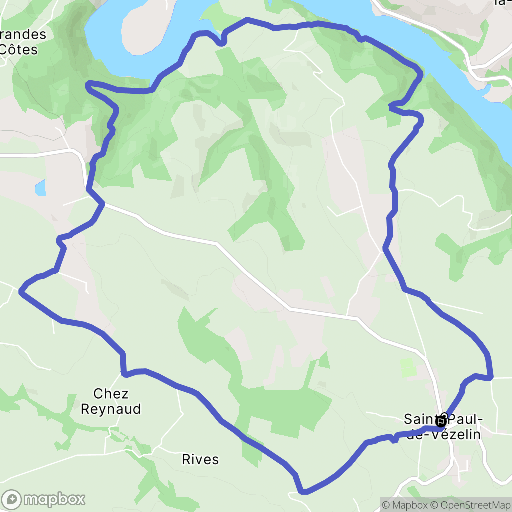 Vézelin-sur-Loire : carte du parcours de randonnée - France