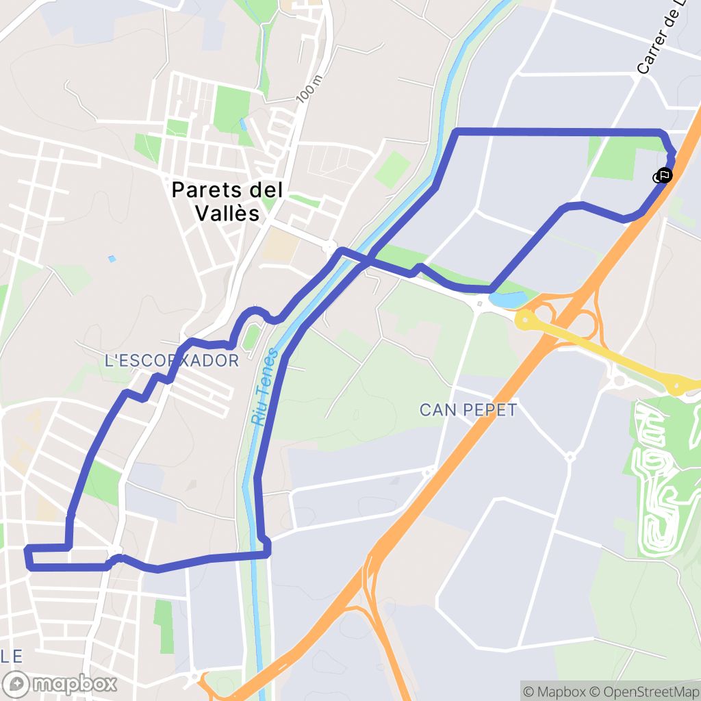  : carte du parcours de randonnée - Spain