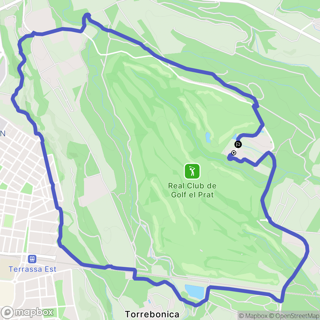 Terrassa : carte du parcours de randonnée - Spain