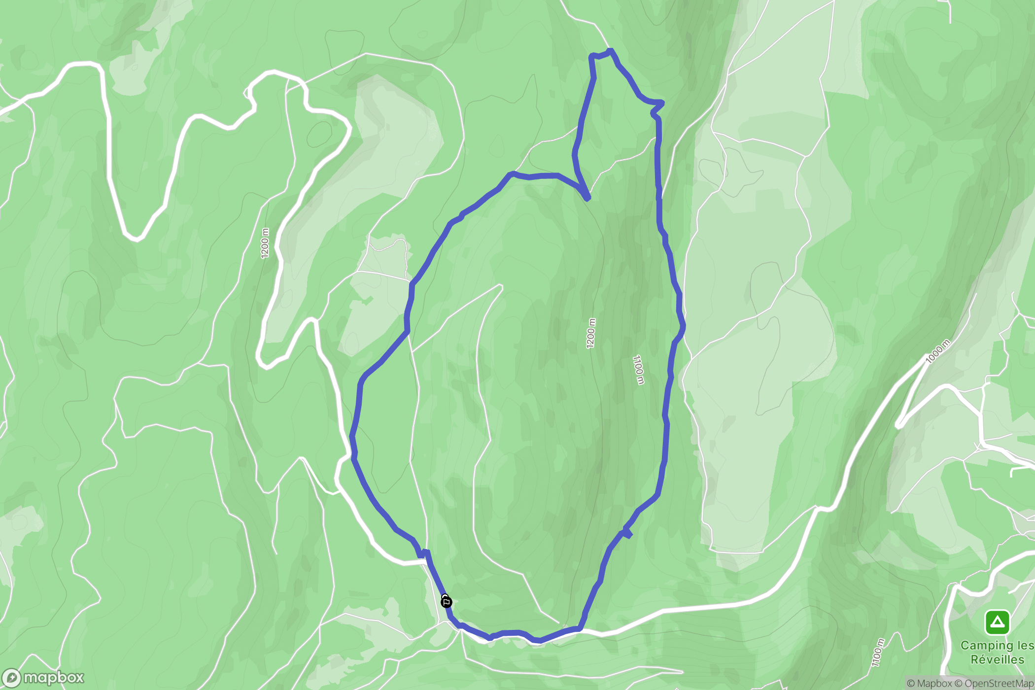 La Chapelle-en-Vercors : carte du parcours de randonnée - France