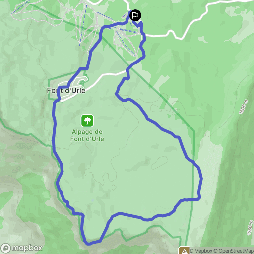Bouvante : carte du parcours de randonnée - France