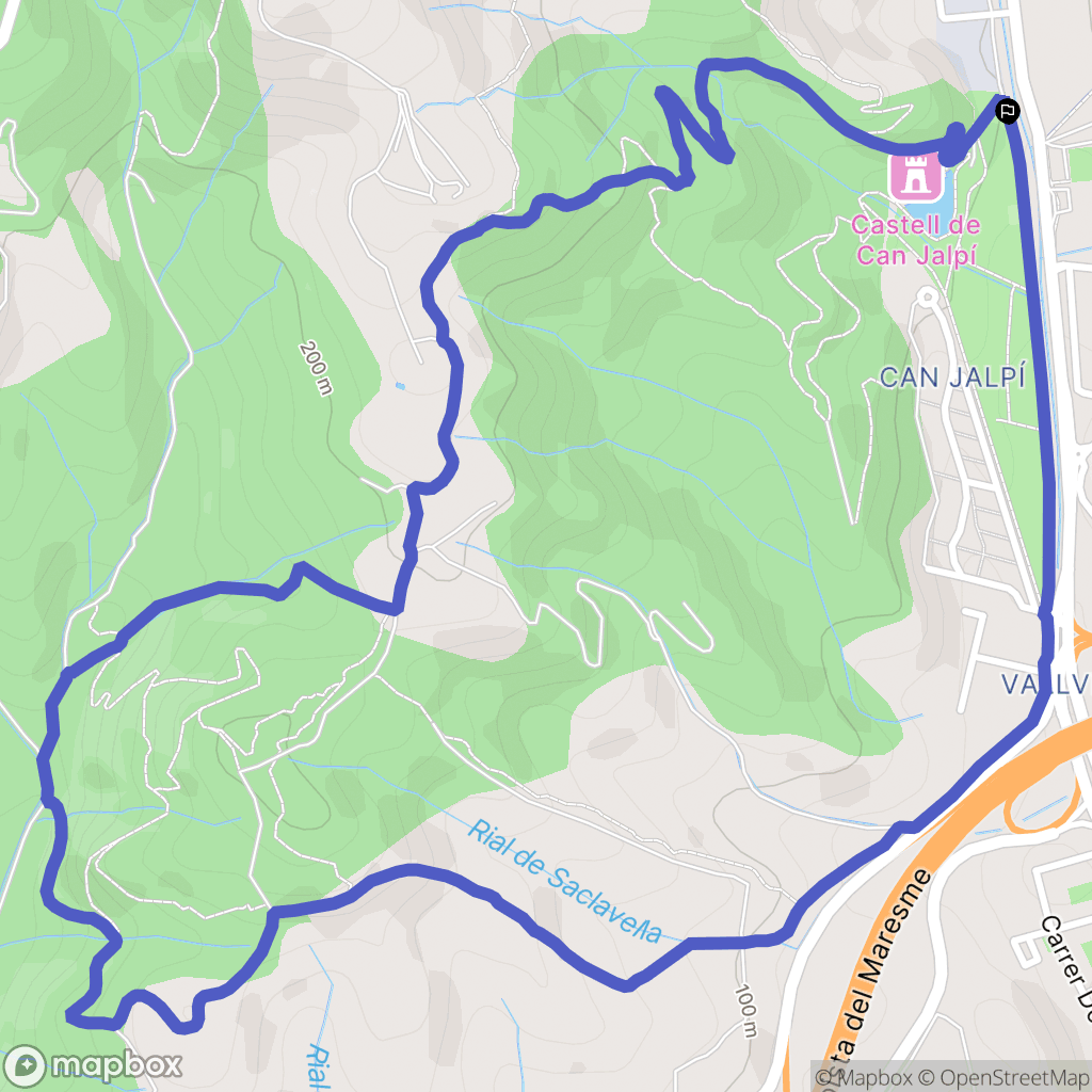 Arenys de Munt : carte du parcours de randonnée - Spain